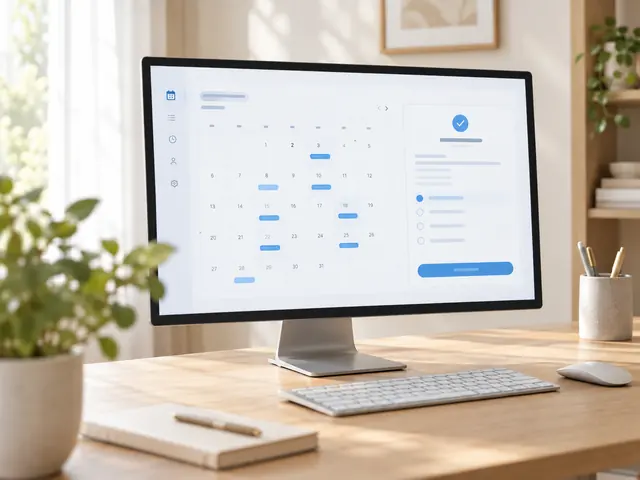 Interface de réservation en ligne avec calendrier de créneaux affichée sur un écran